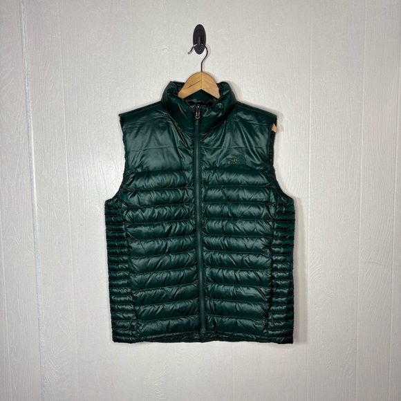 The North Face Men’s 550 Flare Vest Goose Down botanical green size medium - Picture 1 of 12